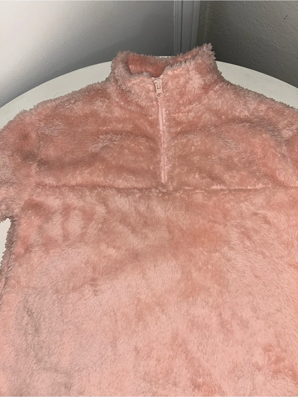 fabkids Plush Blush Pink Fuzzy Hoodie